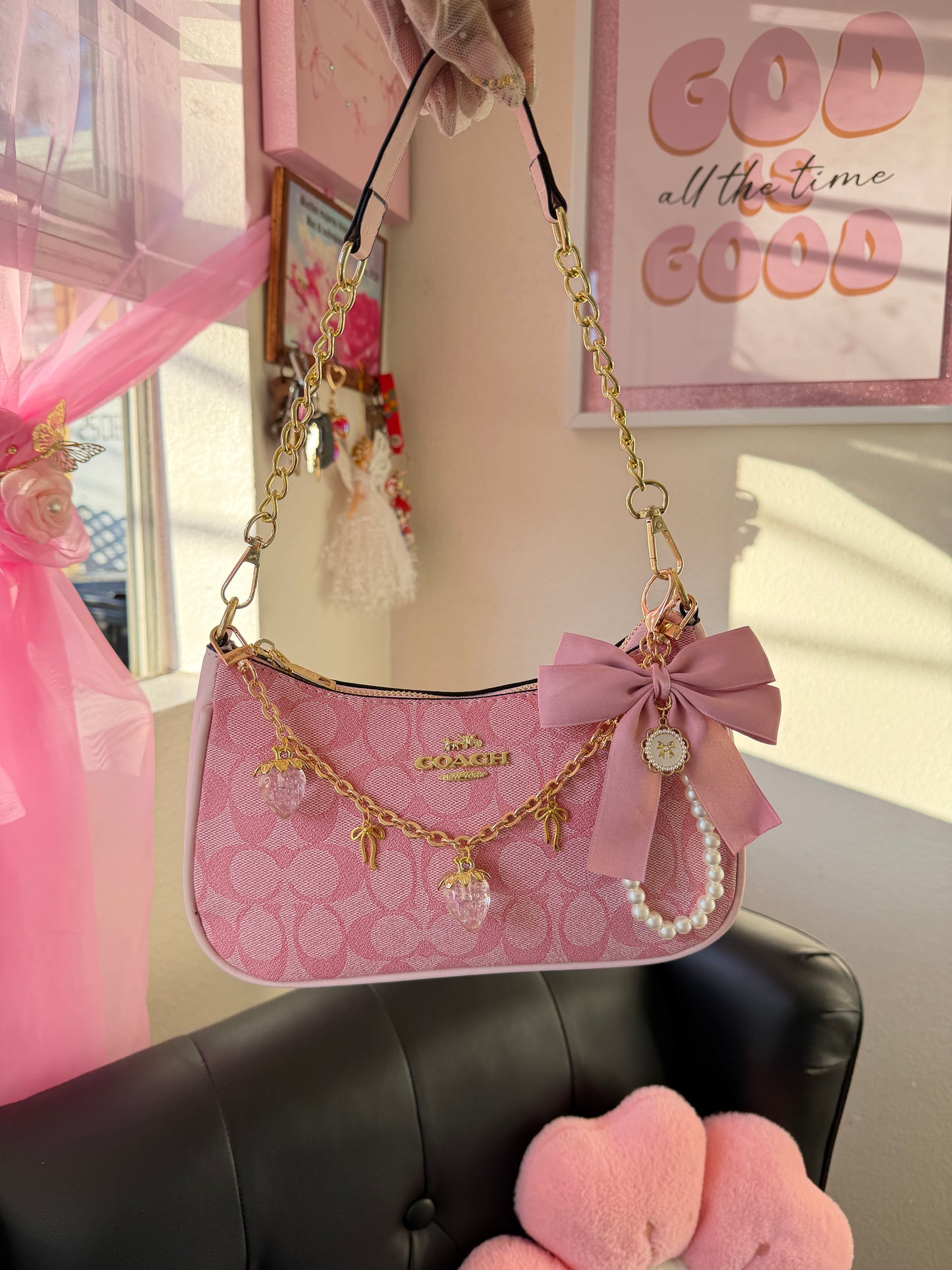 Pink Strawberry Purse