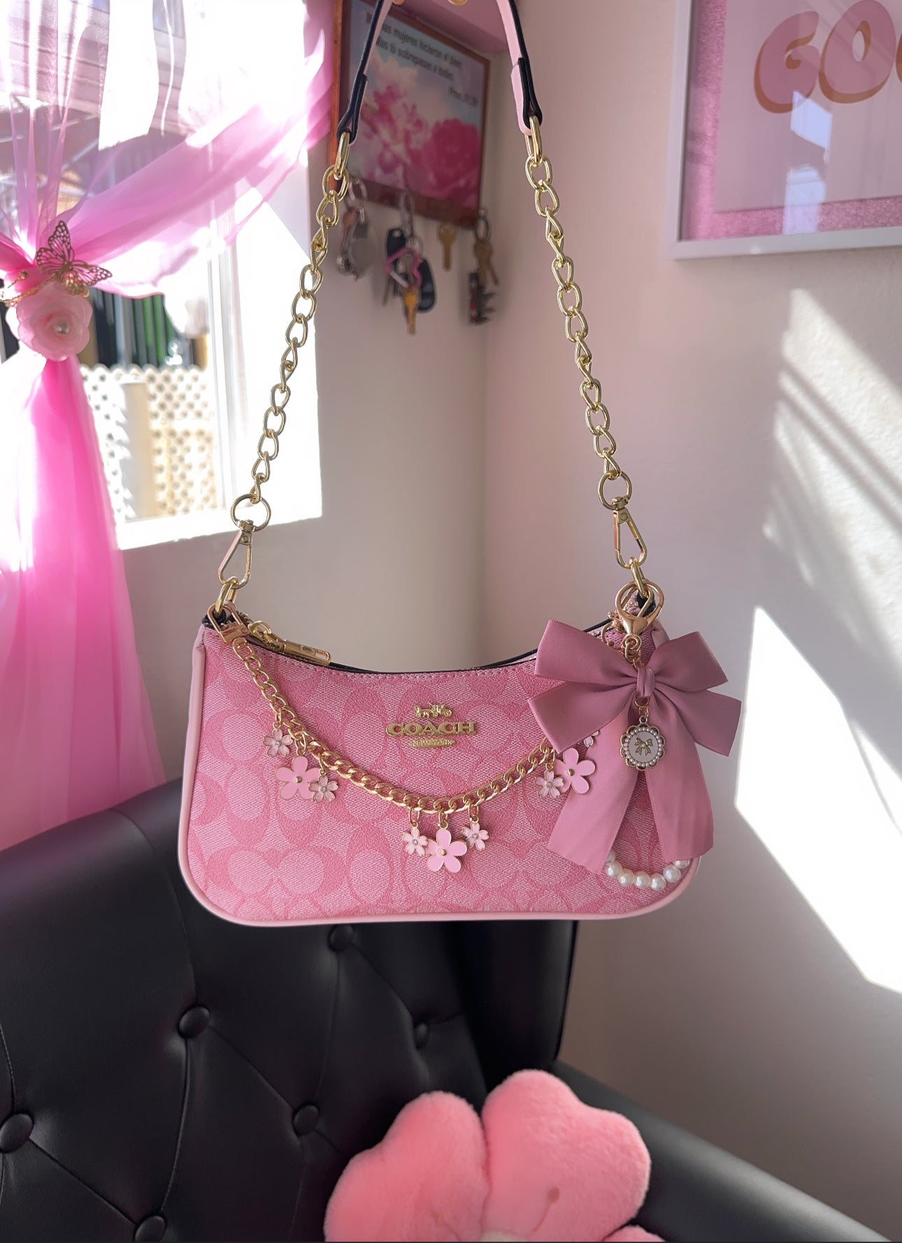 Pink Flower Purse