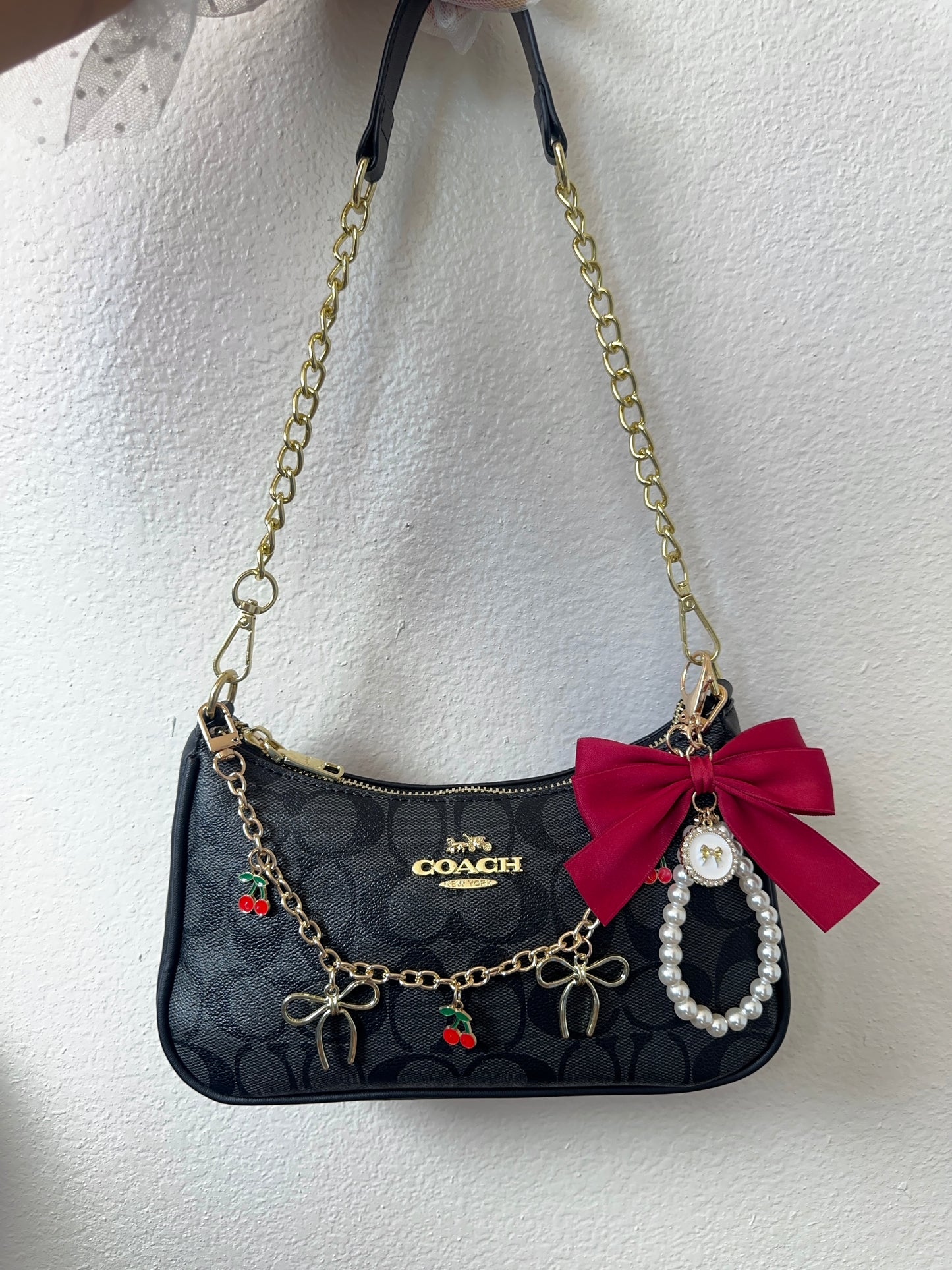 Black cherry purse