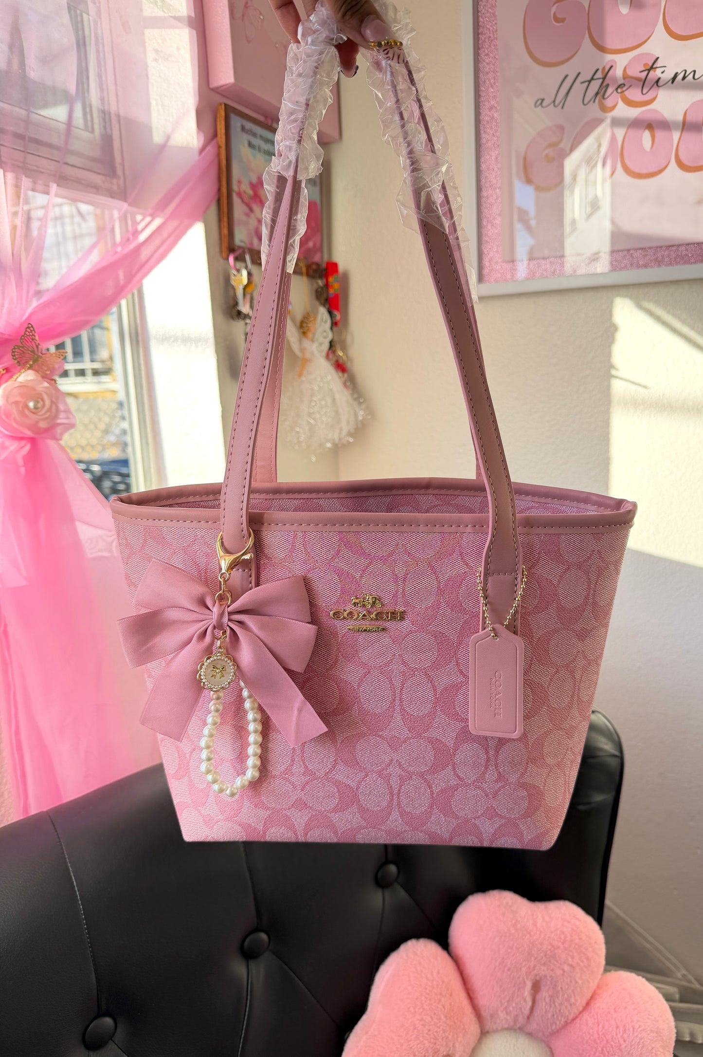 Pink mini purse