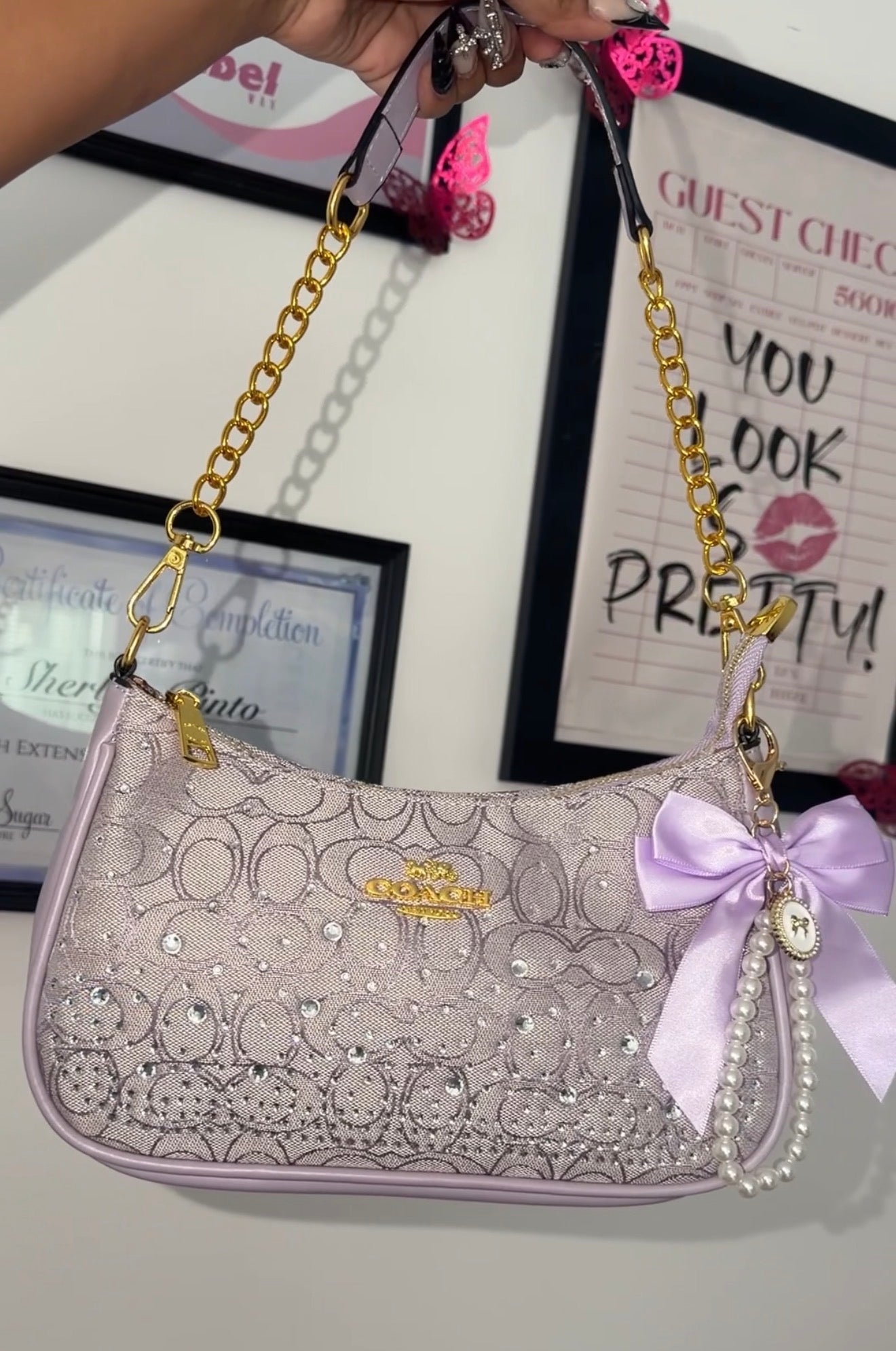 Purple diamond Purse