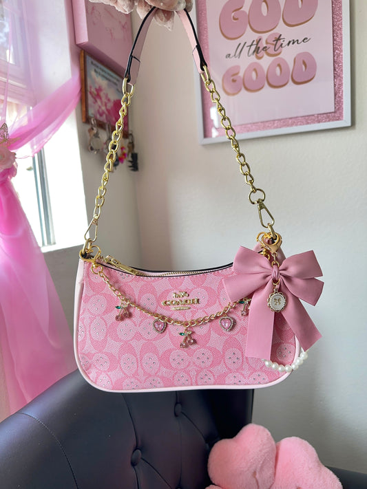 Pink Rhinestones Purse
