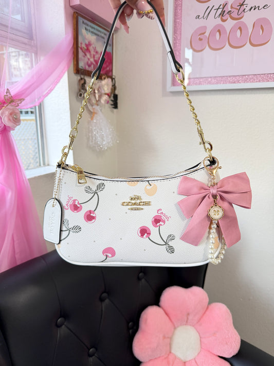 White cherry purse