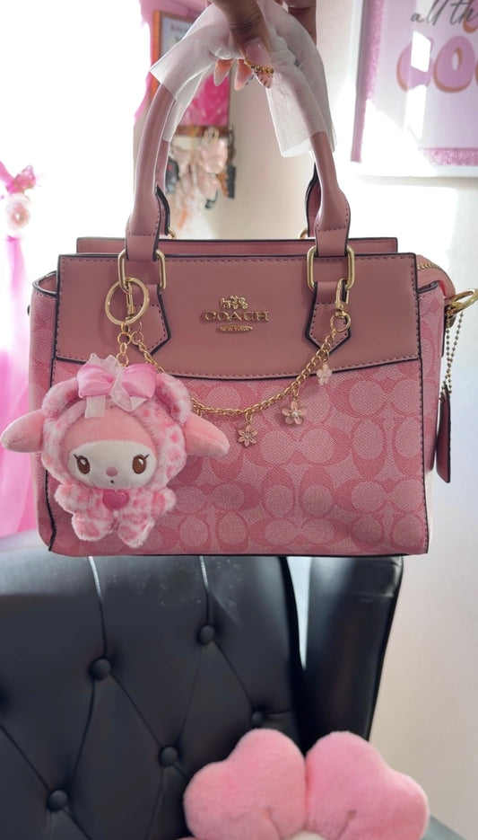 Pink plushie purse