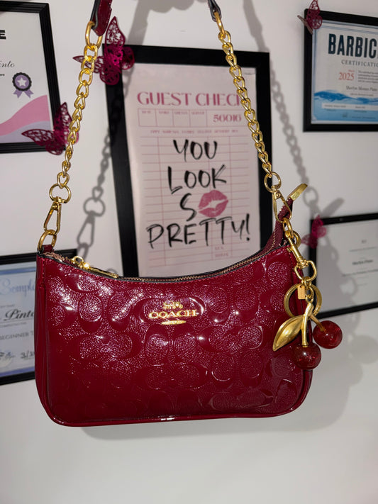 Dark red purse